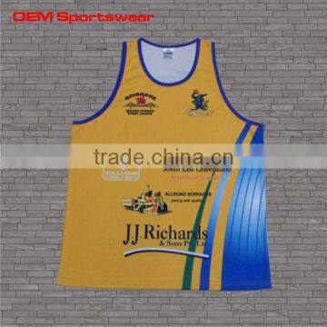 Wholesale sublimation running shirts high quality running wear