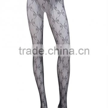 Hot Sale Korean Profesional Adjustment Fashion Sexy Seamless Knitted Legging Jacquard With Geometric Butterfly Woman Tights