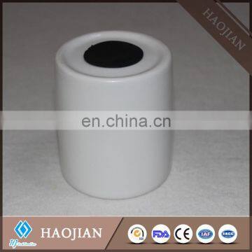 Sublimation ceramic Saving banks,with black rubber stopper on bottom