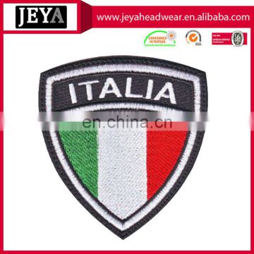 Italia team badge custom design your own country patches embroidery , OEM embroidery patches wholesaler