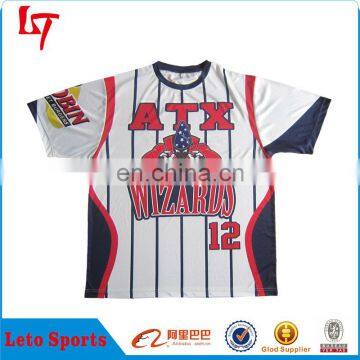 Wholesale plain youth baseball t shirts with top quality