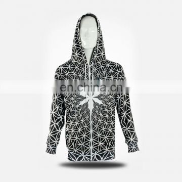 customise full zipper hoodies/crop all over overprint hoodies