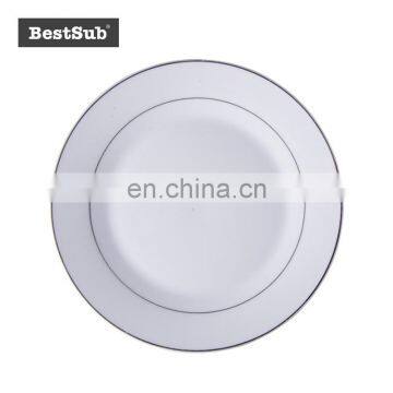 Sublimation Wholesale 8" Rim Plate w/ Silver Rim P8H-12 photo-2