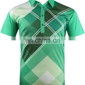 China manufacturer OEM high quality sublimation dri fit golf clothes/golf shirt