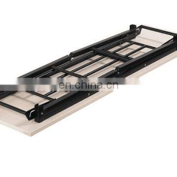 Furniture Wood Top Fashion Design Metal Frame Folding Dining Table photo-3