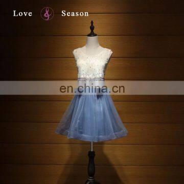 A17EL0006 Two Piece Sexy White and Navy Blue Skirt Short Leisure Keyhole Back Prom Dresses