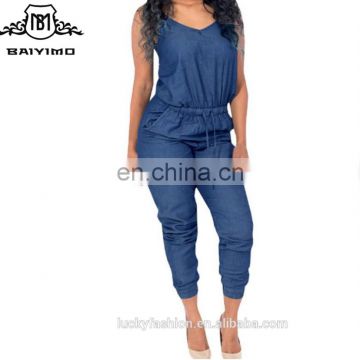 Womens's Sleeveless Sexy Bodycon Long Rompers Jumpsuit