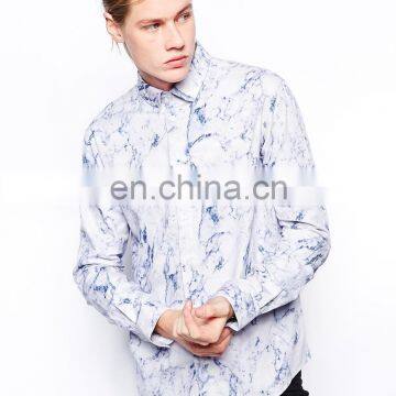 Shirt Clever All Over Print/cotton fabric mens casual shirts/men short sleeve fashion clothing shirt model-sc348