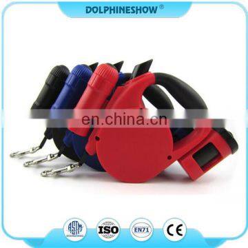 Custom Led Flashlight Retractable Dog Leash With Waste Bag Dispenser