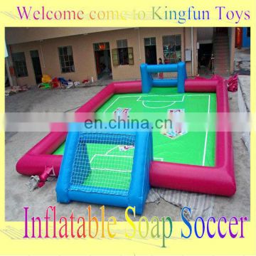 Cool summer inflatable football soap playground/foosball soap yard