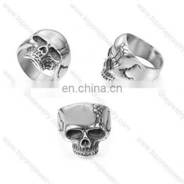 2017 Halloween stainless steel skull head rings for men