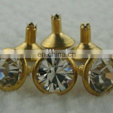 Diamond brass decorative rivets with high quality