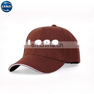 Cheap custom LOGO printed cotton sports baseball 5 panel cap