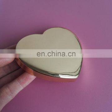 new golden heart paperweight metal alloy paper weight