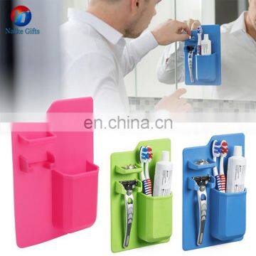 Silicone Toothbrush Holder Bathroom Storage Organizer