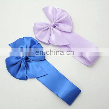 Wholesale pre tied ribbon bow with elastic loop