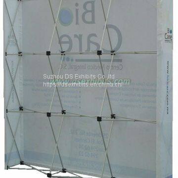 8ft Portable Aluminum Frames Tension Fabric Foldable Pop up Wall Banner Display Stand photo-2