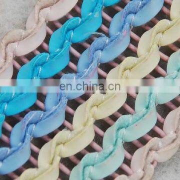 Fantastic Colorway Wave Leather Tape/ladder pu Trims for Accessories photo-4