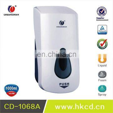 Top sale 1000ml Multifunction Plastic Bottle Or Bag Hand Soap/foam Dispenser Liquid Soap Dispenser CD-1068A