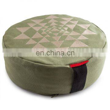 Buckwheat Removable Washable Cover Portable Organic Round Meditation Pillow