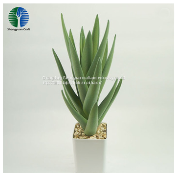 China wholesale fake plastic aloe artificial aloe with pot