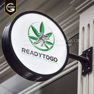 Durable Use Acrylic Round Shape Light Box Signage Round Outdoor Led Light Box Sign photo-2