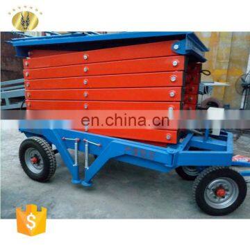 7LSJY Shandong SevenLift pneumatic tire mobile scissor lift table