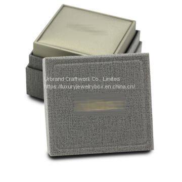 Plastic Box Covered PU Leather Outside and Wrapped PU Leather Inside, Embossed Logo photo-5