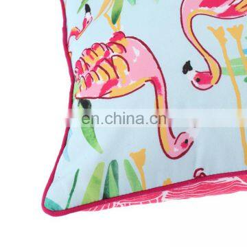Outdoor Accent Pillow Cover Flamingo Paradise Large Water UV Stain-Resistance Tropical Decorative Replacement Cushion Cover photo-7