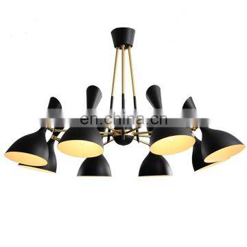 Светильник для потолка отеля и ресторана, черный металлический светильник в стиле «паук», современный потолочный светильник photo-2