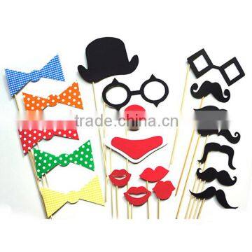 Adult 30th Birthday Party Decorations - Gold - Photo Booth Props Kit - 20 Count