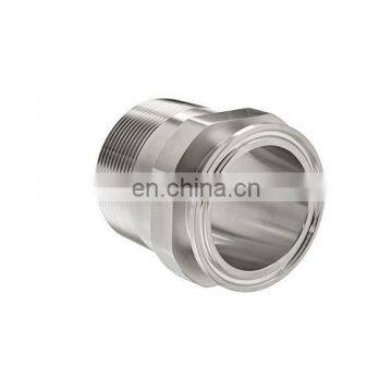 Sanitary Stainless Steel Tri Clamp Hexagonal Male Thread Ferrule Adapter photo-3