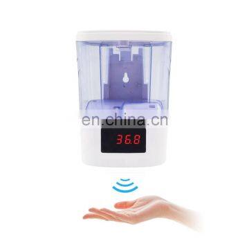 CE RoHS Voice Broadcast 700ml Alcohol Gel Shampoo Automatic Liquid Dispenser With Temperature Sensor photo-3