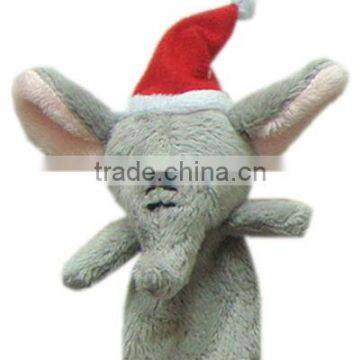 Christmas toys plush elephant finger puppet