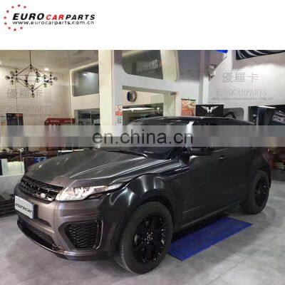 PP Material RR Body Kits 2011-2015 Year up for Range Evoque to SVR Style With Front Bumper Rear Bumper for RR SVR