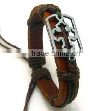 Leather Bracelet With Cross Wholesale