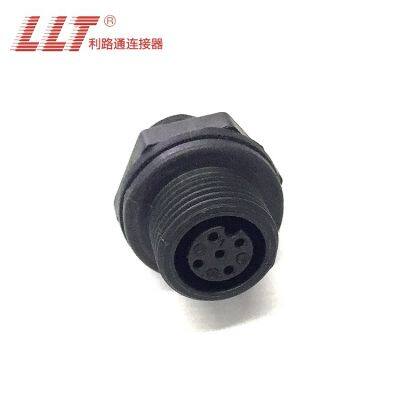 LED Lighting Low Voltage Power Cable Screw Waterproof 5pin M12 Panel Mount Connector photo-2