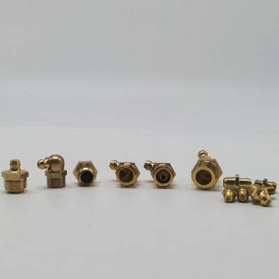Brass Straight Grease Fitting M8x1mm Metric Thread Hydraulic Grease Fitting photo-5