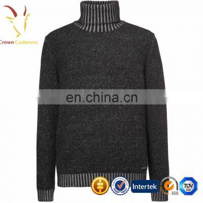 Mens Winter Warm 100% Merino Wool Turtle Neck Sweater photo-2