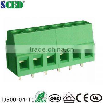 PCB Euro Terminal blocks Raising Clamp Screw series Pitch 5.0mm, 300V 10A TJ500-04-T1