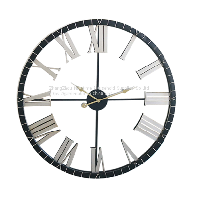 25 Inch Large Metal Skeleton Decorative Wall Clock photo-3