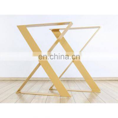 Table Legs Heavy Duty Furniture Office Dinning Desk X Shape Steel Coffee Dining Metal Luxury Modern Table Legs Gold For Table