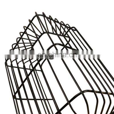 K&B Hot Sale Cheap Modern Style Middle Metal Black Decorative Storage Basket photo-5