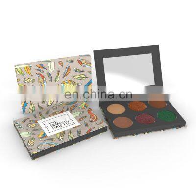 Wholesale Cheap Make Up Pan High Pigment Magnetic Makeup Circle Pans Cardboard Packaging Box