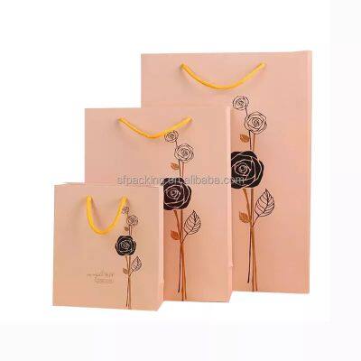 folding paper bag custom gift package bags for shopping