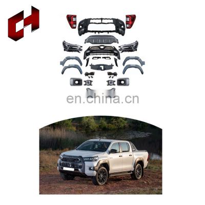 CH High Quality Car Body Parts Front Grille Side Stepping Rear Bumper Conversion Bodykit For Toyota Hilux 2015-20 To 2021