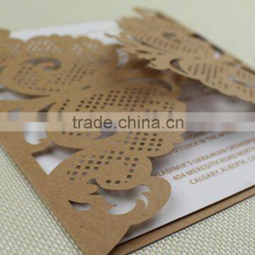 2016 Favor Idea Laser Cut Wedding Invitation Rustic With Competitive Price