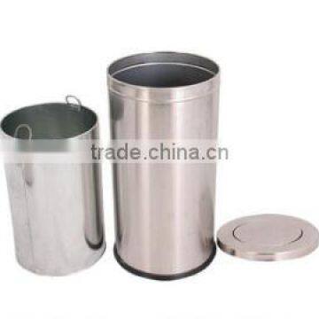 Wave Cover Stainless Steel Trash Can photo-3