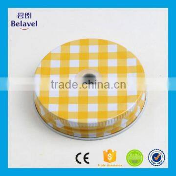 Bulk Sale Grid Shape Custom Screw Metal Lid for Mason Jar With Hole Quality Choice photo-3