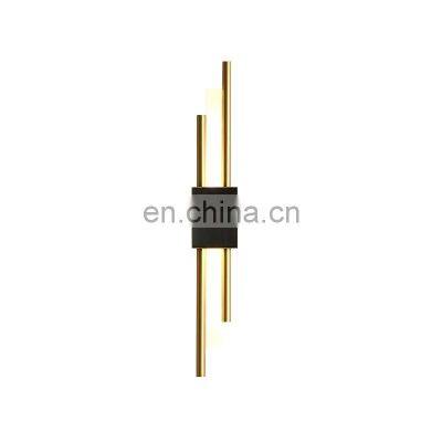 Modern Minimalist Copper LED Wall Lamp For Living Room Bedroom Corridor Aisle Luxury Nordic TV Background Wall Lights